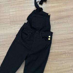 WeWoreWhat Black Jumpsuit with Gold Accents